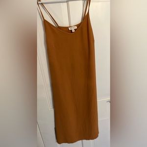See You Monday dress, size small, brown, mid length